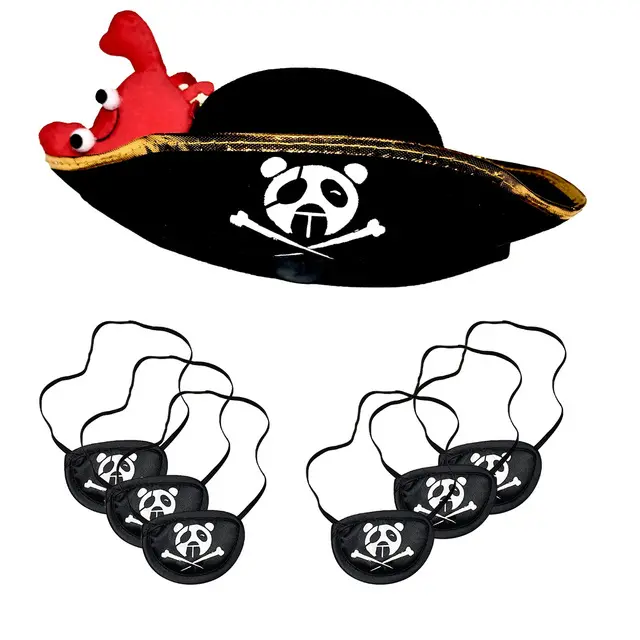 Party Panda Pirates - Eyepatches & Pirate hat
